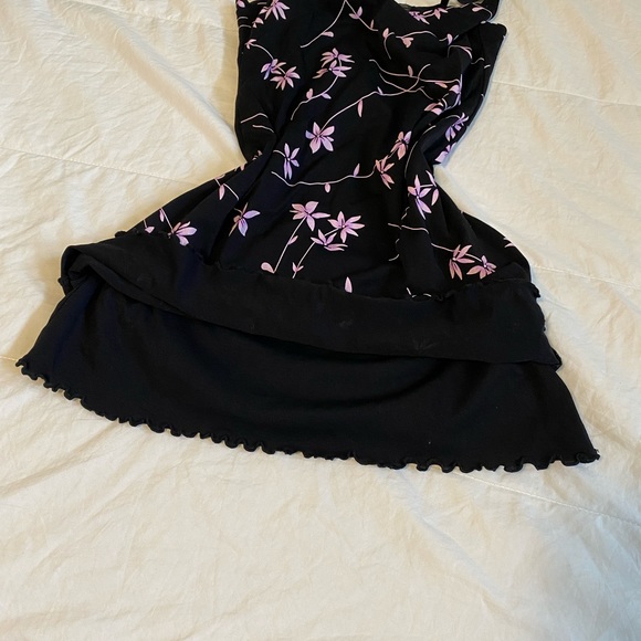 Black & Pink Floral Mini Dress - Picture 4 of 4